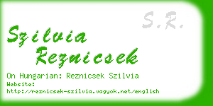 szilvia reznicsek business card